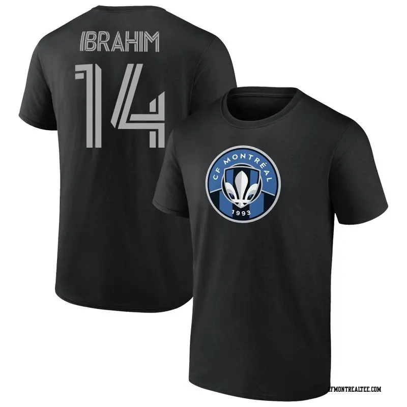 Youth CF Montréal ＃14 Sunusi Ibrahim Black Name & Number T-Shirt