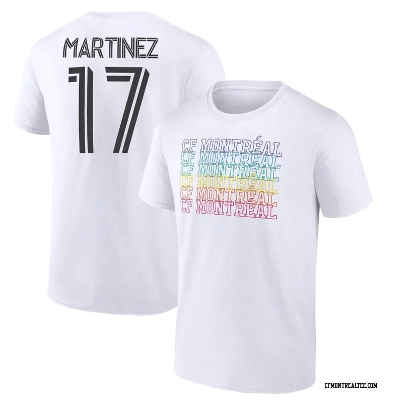 Youth CF Montréal ＃17 Josef Martínez White Name & Number City Pride T-Shirt