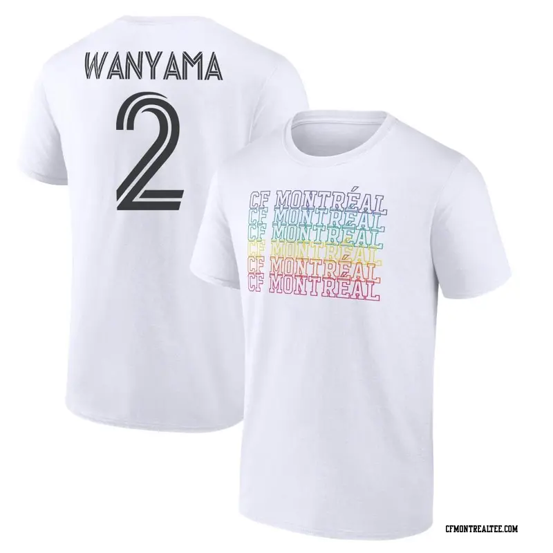 Youth CF Montréal ＃2 Victor Wanyama White Name & Number City Pride T-Shirt